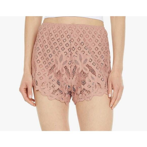 Free People adella shorts in lace blush S - Picture 1 of 8